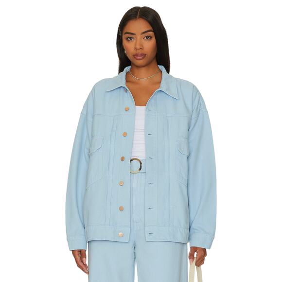 MOTHER Denim SNACKS! The Big Bite Jacket in Blue Barrymore XS - Picture 2 of 16